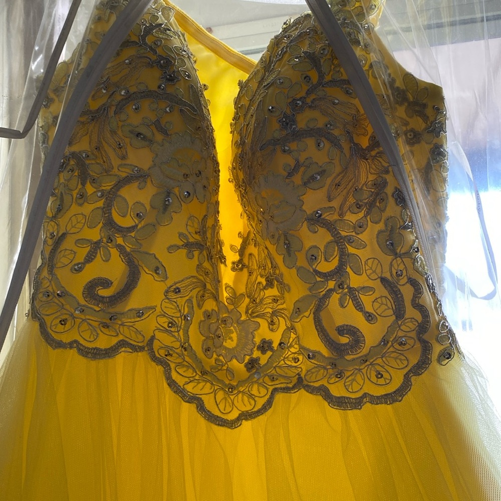 Yellow prom dress